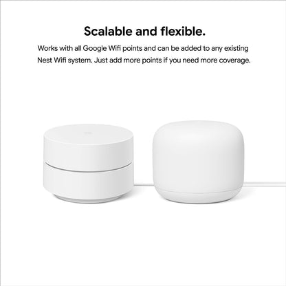 Google Wifi - AC1200 - Mesh WiFi System - Wifi Router - 1500 Sq Ft Coverage - 1 pack