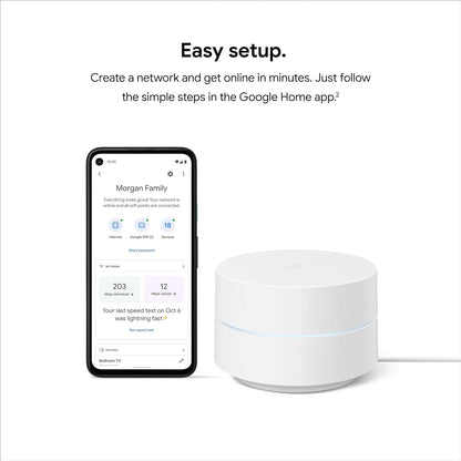 Google Wifi - AC1200 - Mesh WiFi System - Wifi Router - 4500 Sq Ft Coverage - 3 pack